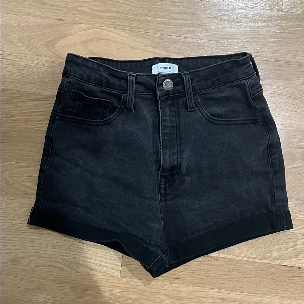 Forever 21 Black Jean Shorts